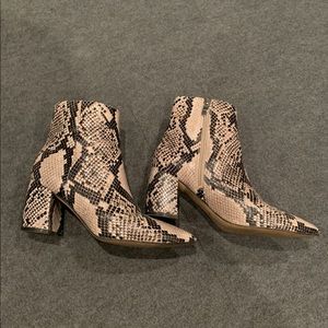 Marc Fisher Snakeskin Booties
